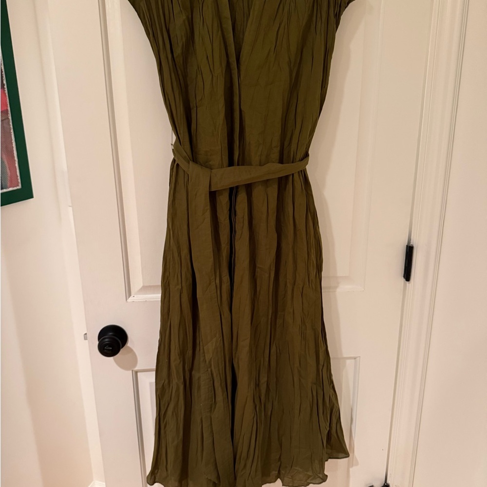 Elegant Olive Green Dress